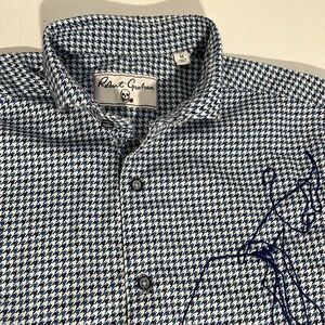 Robert Graham Houndstooth Face Off Sport Shirt Medium